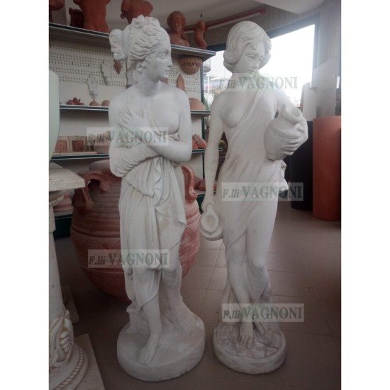 COPPIA STATUE IN CEMENTO VENERE CANOVA+ACQUAIOLA CM. 120 COPPIA STATUE IN CEMENTO VENERE CANOVA+ACQUAIOLA CM. 120