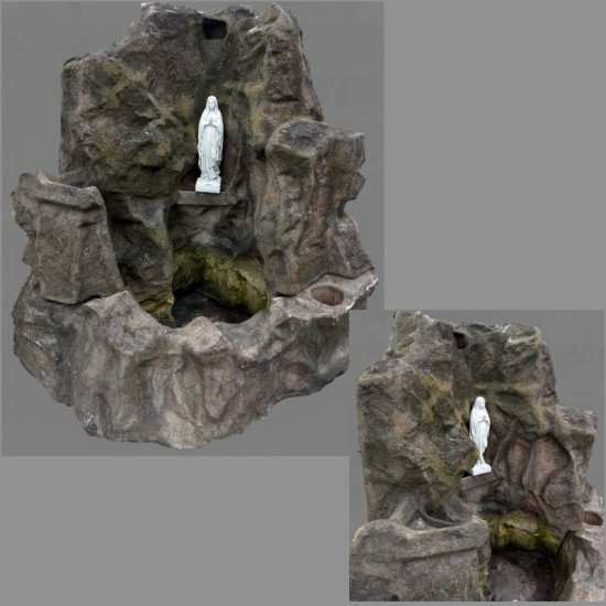 NICCHIA CASCATA FIORIERA EFFETTO PIETRA RESINA + STATUA MADONNA NICCHIA CASCATA FIORIERA EFFETTO PIETRA RESINA + STATUA MADONNA