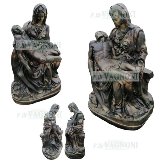 OUTLET STATUA PIETA' DI MICHELANGELO IN CEMENTO-BRONZO CM. 100 OUTLET STATUA PIETA' DI MICHELANGELO IN CEMENTO-BRONZO CM. 100