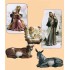 PRESEPE PRESPEPIO IN RESINA INFRANGIBILE CM. 40 SET 5 PEZZI
