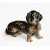 STATUA BASSOTTO TEDESCO NERO IN CERAMICA CM. 33X27 -ANIMALI-