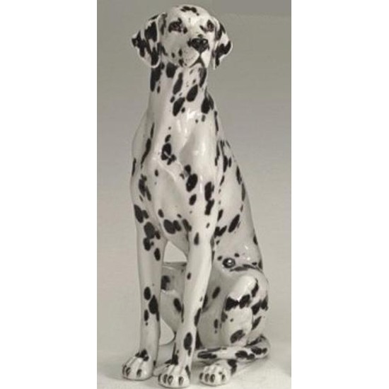 STATUA CANE DALMATA IN CERAMICA CM. 90 -ANIMALI- STATUA CANE DALMATA IN CERAMICA CM. 90 -ANIMALI-