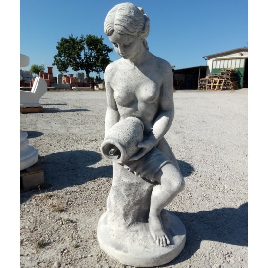 STATUA DONNA CON BROCCA IN CEMENTO CM. 93 STATUA DONNA CON BROCCA IN CEMENTO CM. 93