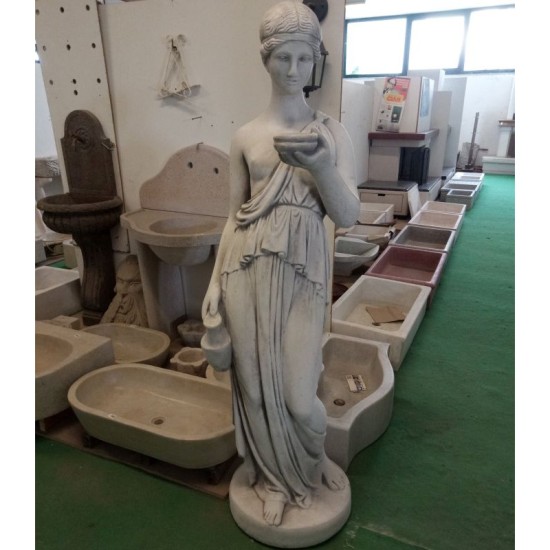 STATUA EBE IN CEMENTO E MARMO CM. 165 STATUA EBE IN CEMENTO E MARMO CM. 165