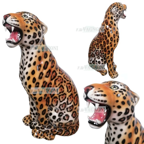 STATUA GIAGUARO IN CERAMICA CM. 88 -ANIMALI- STATUA GIAGUARO IN CERAMICA CM. 88 -ANIMALI-