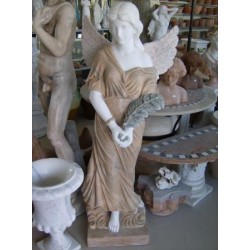 STATUA IN MARMO DI DONNA CON ALI ANGELO Cm. 150