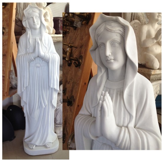 STATUA IN MARMO MADONNA DI LOURDES CM. 120 STATUA IN MARMO MADONNA DI LOURDES CM. 120