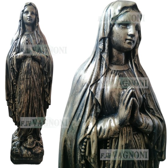 STATUA MADONNA DI LOURDES IN CEMENTO BRONZO CM. 130 STATUA MADONNA DI LOURDES IN CEMENTO BRONZO CM. 130