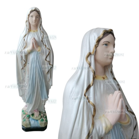STATUA MADONNA DI LOURDES IN CEMENTO DECORATO CM. 130 STATUA MADONNA DI LOURDES IN CEMENTO DECORATO CM. 130