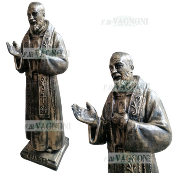 STATUA PADRE PIO IN CEMENTO BRONZO CM. 115 STATUA PADRE PIO IN CEMENTO BRONZO CM. 115
