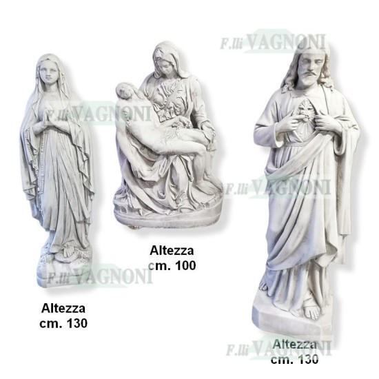 STATUA PIETA' DI MICHELANGELO+SACRO CUORE+MADONNA LOURDES STATUA PIETA' DI MICHELANGELO+SACRO CUORE+MADONNA LOURDES