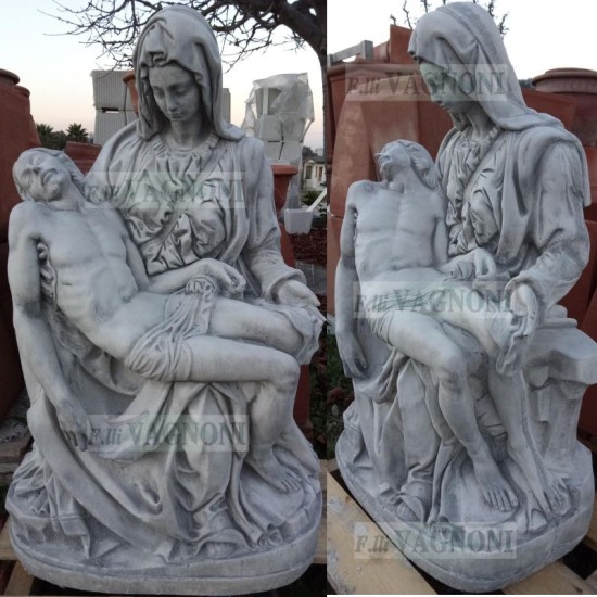 STATUA PIETà DI MICHELANGELO IN CEMENTO CM. 100 STATUA PIETà DI MICHELANGELO IN CEMENTO CM. 100