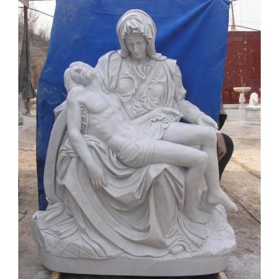 STATUA PIETA' DI MICHELANGELO IN MARMO Cm. 170 STATUA PIETA' DI MICHELANGELO IN MARMO Cm. 170