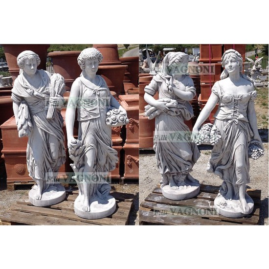 STATUE QUATTRO STAGIONI IN CEMENTO CM. 150 STATUE QUATTRO STAGIONI IN CEMENTO CM. 150