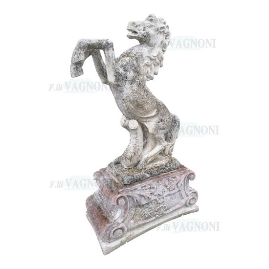 VECCHIO-ANTICO CAVALLO RAMPANTE + BASAMENTO VECCHIO-ANTICO CAVALLO RAMPANTE + BASAMENTO