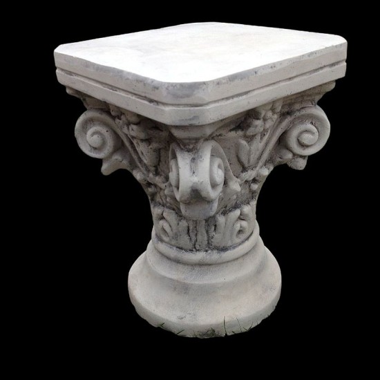 BASE TAVOLO CAPITELLO COLONNA CORINZIO IN CEMENTO CM. 41 BASE TAVOLO CAPITELLO COLONNA CORINZIO IN CEMENTO CM. 41