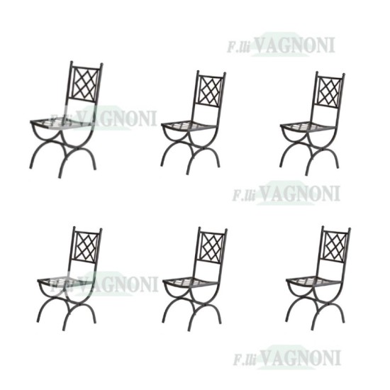 n° 6 SEDIE IN FERRO CM. 100X42X50 n° 6 SEDIE IN FERRO CM. 100X42X50