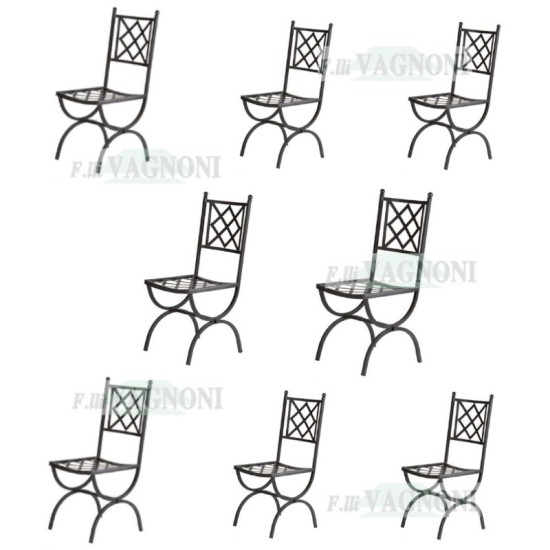 n° 8 SEDIE IN FERRO CM. 100X42X50 n° 8 SEDIE IN FERRO CM. 100X42X50
