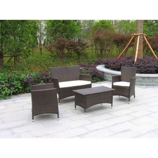 SET SALOTTO + TAVOLINO IN POLYRATTAN MOD. 419099 SET SALOTTO + TAVOLINO IN POLYRATTAN MOD. 419099