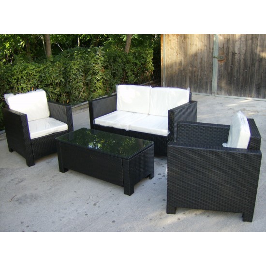SET SALOTTO + TAVOLINO IN POLYRATTAN MOD. S02 SET SALOTTO + TAVOLINO IN POLYRATTAN MOD. S02