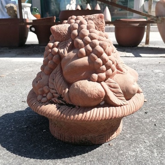 CESTO FRUTTA IN TERRACOTTA TOSCANA TERMINALE CENTRO TAVOLA CESTO FRUTTA IN TERRACOTTA TOSCANA TERMINALE CENTRO TAVOLA