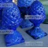 COPPIA DI PIGNE IN TERRACOTTA SMALTATA BLU CM. 40