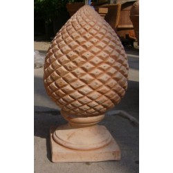 PIGNA IN TERRACOTTA CM. 57 BASE QUADRATA MONOBLOCCO