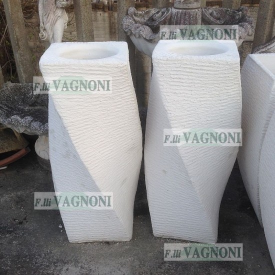 COPPIA DI VASI TRECCIA IN CEMENTO CM. 100 COPPIA DI VASI TRECCIA IN CEMENTO CM. 100