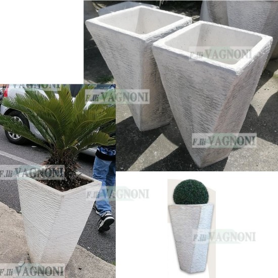 COPPIA DI VASI TRECCIA IN CEMENTO CM. 70 COPPIA DI VASI TRECCIA IN CEMENTO CM. 70