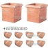 N° 2 VASI QUADRATO LISCIO + OMAGGIO CM. 40 IN TERRACOTTA TOSCANA
