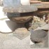 VASO A CALICE IN PIETRA ANTICATA CM. 60