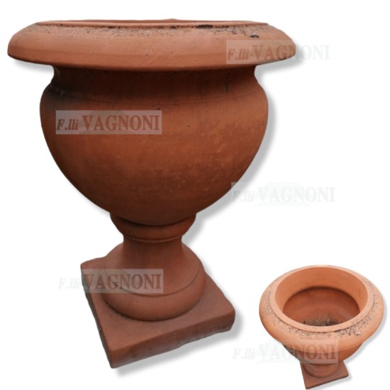 VASO A CALICE LISCIO IN TERRACOTTA TOSCANA CM.75 VASO A CALICE LISCIO IN TERRACOTTA TOSCANA CM.75