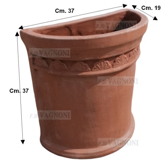 VASO A PARETE MURO IN TERRACOTTA CM. 37X19X37 VASO A PARETE MURO IN TERRACOTTA CM. 37X19X37