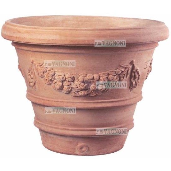 VASO FESTONATO CM. 70 IN TERRACOTTA TOSCANA-NEW- VASO FESTONATO CM. 70 IN TERRACOTTA TOSCANA-NEW-